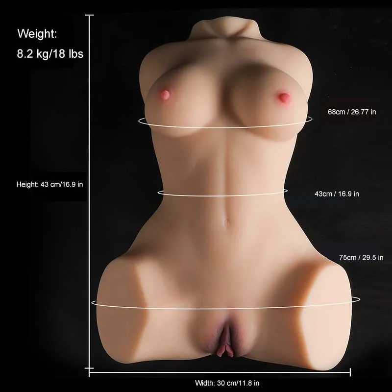 #5 Life Size TPE Realistic Sex Doll Torso With Big Boobs Full Size 60.96cm thumbnail 4